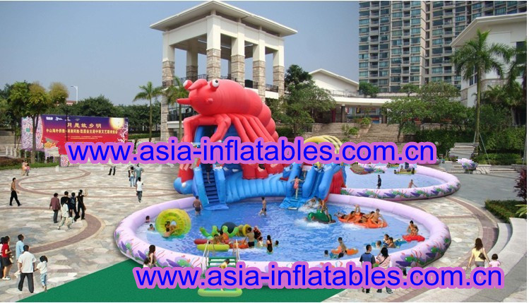 Large Lobster Pool Inflatable Water Parks For Commercial Use