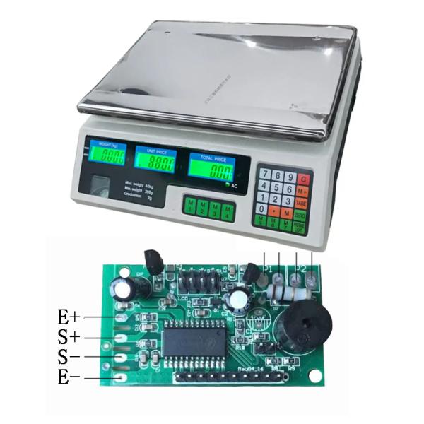 Supermarket High Precision 24-Bit ADC Electronic Scale Hardware 20.7-Bit Stationary Code kg Unit Custom ODM Support 0.1g Accuracy OEM