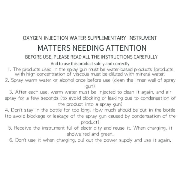 Portable Oxygen Injection Instrument Cordless Airbrush Facial Beauty Massager