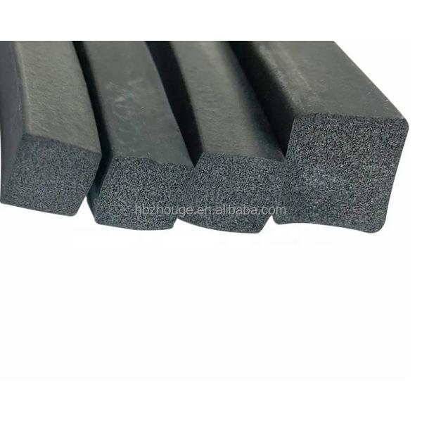 Extruded Black EPDM Round Foam Sealing Strip for Sponge Rubber Ring Cord Installation