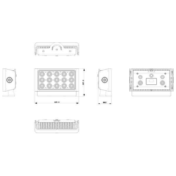 15 × 5W RGBW 4 In 1 DMX LED Stage Light
