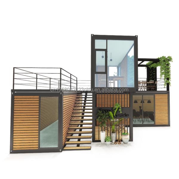 3D Model/CAD Drawings Wooden Tiny Prefab House Container Modular Container Home Buildings Cabins Wooden Villa 2023 Style