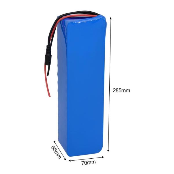 Electric Bike 36V Lithium Ion Battery Pack 40P Connector 65*70*285mm Size