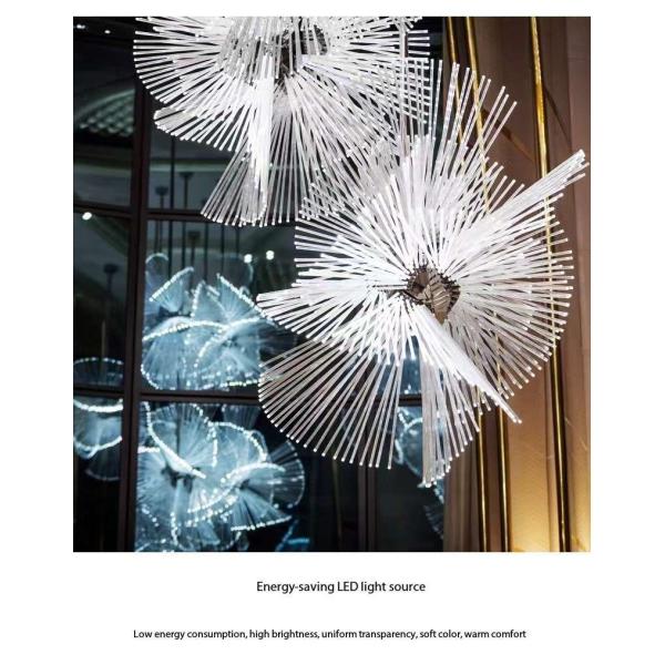 Duplex Villa Banquet Hall Hotel Lobby Dandelion Modeling Lamps Sales Department Hollow Art Non-standard Lamps