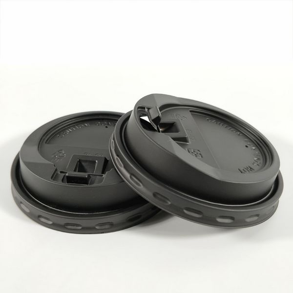 90mm Clear Pp Clear Plastic Lids , Compostable Coffee Cup Lids Heat Tolerance