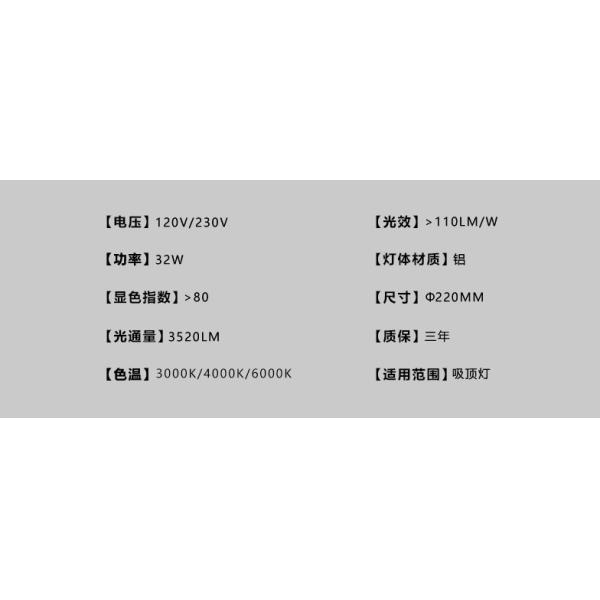 8.66" 220mm Dimmable Round Led Ceiling Light Replacement 120v Led Ceiling Module FCC,ETL,CB,CE,LVD,EMC Certificate