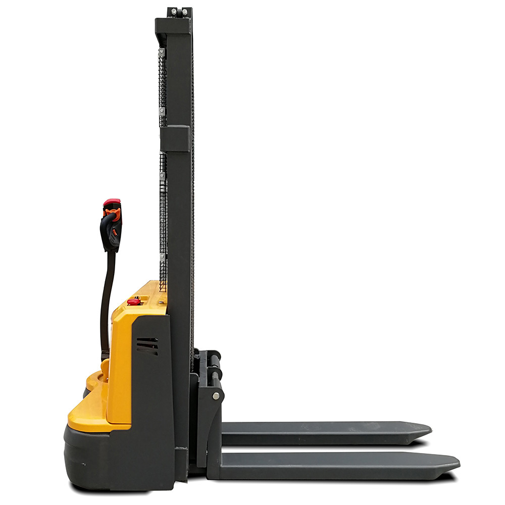 China CE 680mm Fork PU Wheel Pedestrian Electric Pallet Stacker wholesale