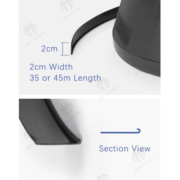 3d Letter Signs Subway Black Color Virgin Material Length 35m Plastic Trim Cap