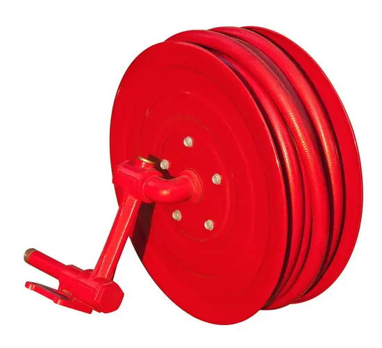 Portable Fire Hose Reel 1.0Mpa Inlet Pressure Fire Hose Rack With Various Capacity