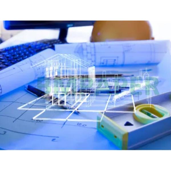 80GSM Double Sided Digital Blueprint Paper Roll For Engineering 30'' x 150yards