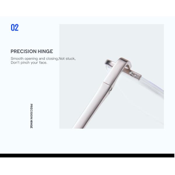 Promotion Metal Frame Reading Eyeglasses 139MM Anti Blue Light AC Lens