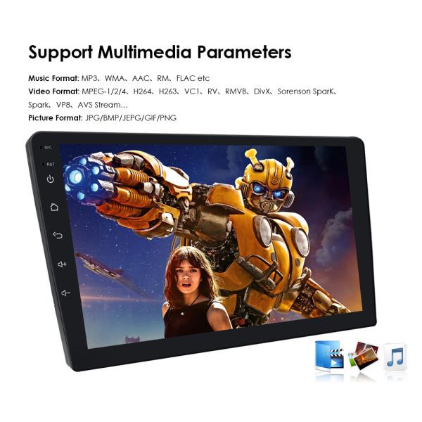 2DIN Car Radio with Android 9.0 GPS Navi and Apple Carplay Android Auto FM Autoradio