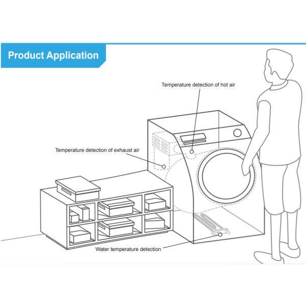 Machine Thermostat 1.204K NTC Thermistor Temperature Sensor 3966K Precision NTC Thermistor