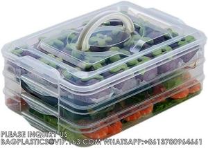 China Refrigerator Organizer Bin, Plastic Food Storage Containers With Lid, Stackable Food Organizer Keeper wholesale