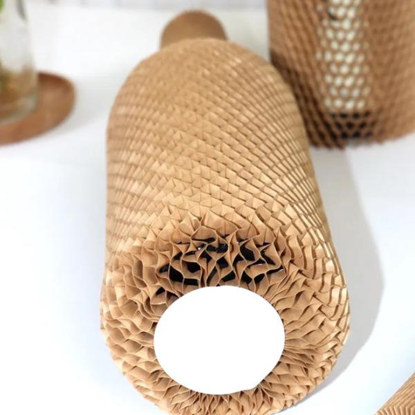 Compostable Honeycomb Packing Paper For Wine Cushioning Wrap Paper Roll