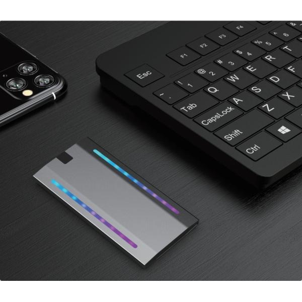 RGB Lighting Effect M. 2 SSD Mobile SSD Supports SATA and Mvne Protocols5gbps/10gbps Transmission Rate Glass Panel with Seven Colours RGB Light Effect