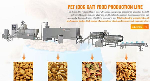 Full Production Line Dry Dog Pet Food Making Processing Machine