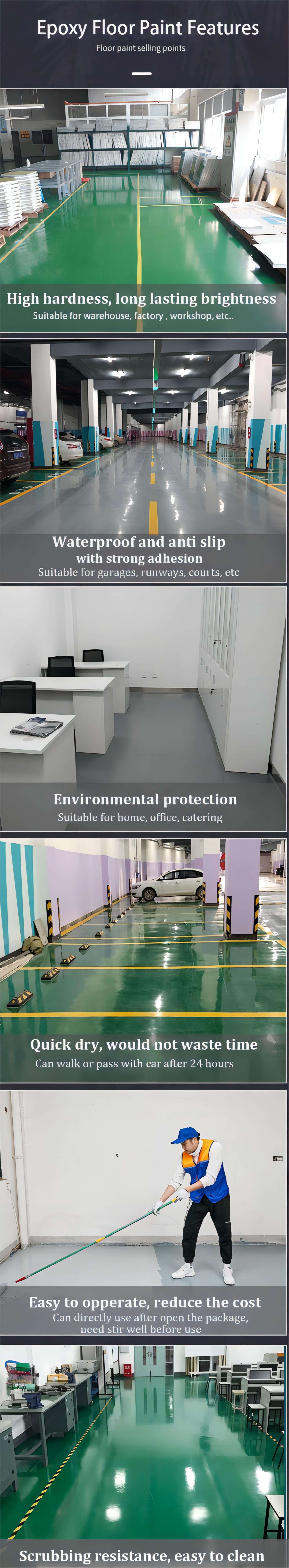 EINECS No. 231-072-3 Anti-static Floor Coating for Medium-Sized Epoxy Metallic Floor Paint