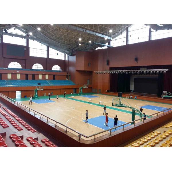 Non Slip Wear Resistant PVC Vinyl Basketball Court Flooring Moisture Proof