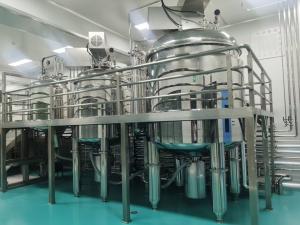 China Fixed Liquid Cosmetics Vacuum Emulsifying Mixer Machine 3000L wholesale