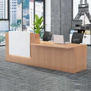 China 2000Wmm Executive Receptionist Desk With Two Lockable Drawers wholesale