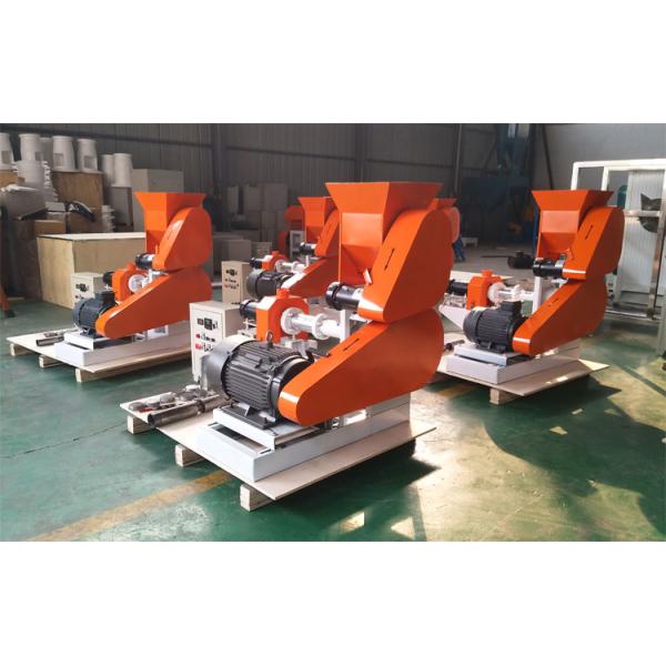 Dry Type Floating Fish Feed Extruder , High Efficiency 15KW Fish Pellet Extruder