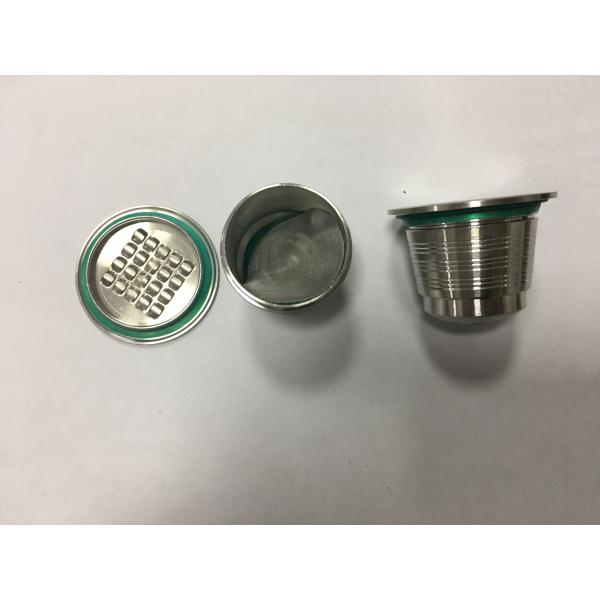 CNC Lathe Machining SS304 Reusable Coffee Capsule / Coffee Filter Cup
