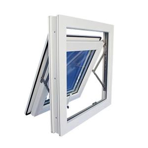 China White PVC Tempered Glass Awning Window Double Glazed Customized wholesale