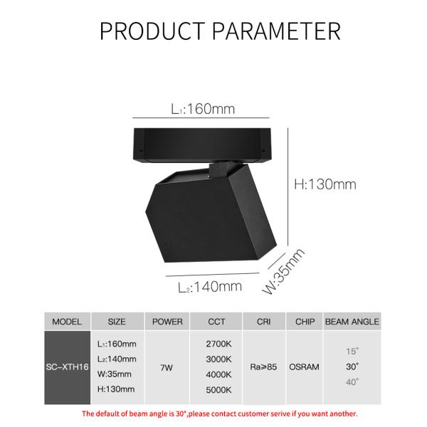 7W DC24V Rotatable Magnetic LED Track Light Easy Installation Indoor Decoration