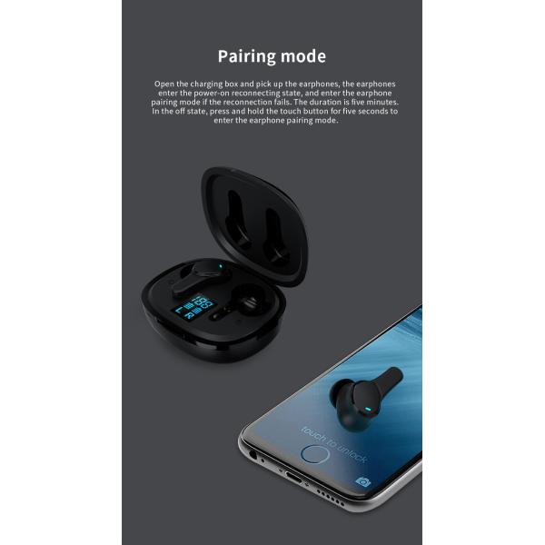 Gaming Waterproof Bluetooth Earphones , Anc Wireless Earbuds BT5.0