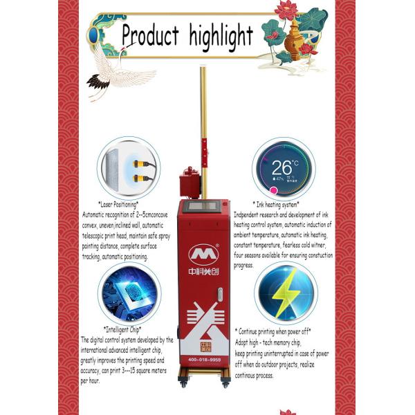 Inkjet Zkmc Customizable Direct To Wall Printer Foldable Rail Foldable Printhead