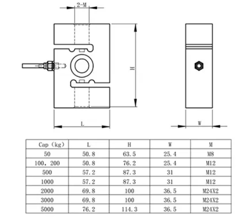 Multifunction S Type Load Cell 50-5000kg Force Sensor