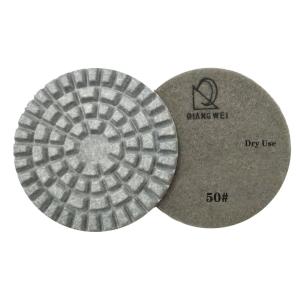 4" Dry Concrete Granite Stone Polishing Tools 8mm Thickness