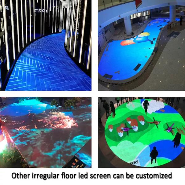 P2.6 Interactive Floor LED Display SMD1515 , IP65 HD LED Video Wall