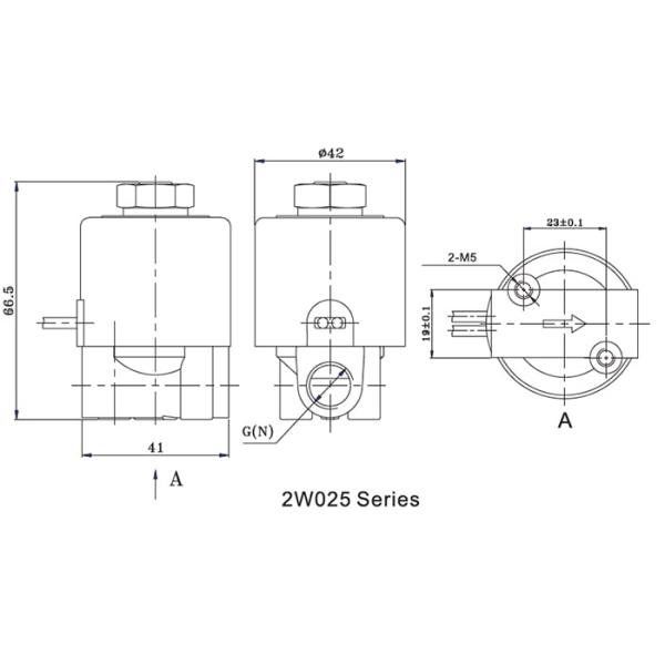 Miniature Direct Acting Solenoid Valve Water Control Viton Seal Inclusion DIN Coil