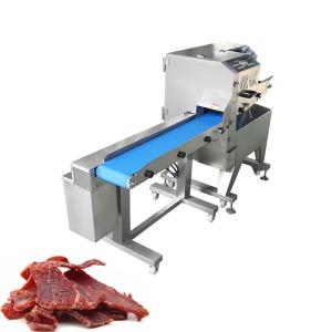 Industrial Beef Jerky Meat Slicers With Conveyor Belt Outlet