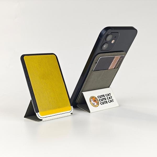 Heat Transfer Magsafe Phone Stand PU Leather Blank Sublimation Phone Card Holder