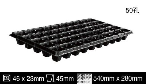 0.6mm Thick PVC Deep 288 Cell Plastic Seedling Tray Four Angle Circle Rice Nursery Tray