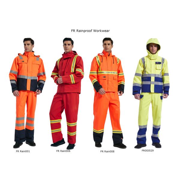EN20471 HIVIS FR Rain Proof Work Trousers , High Visibility Anti Statics Flame Retardant Work Pants