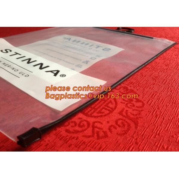 hanger bag with zip lock on the top,Frosted Zip lockk bag EVA PVC hanger bag for clothes, EVA frost drawstring bag, Froste