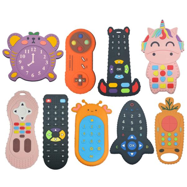 MHC Silicone Remote Teether Baby Silicone Teether Toy TV Remote Control Design