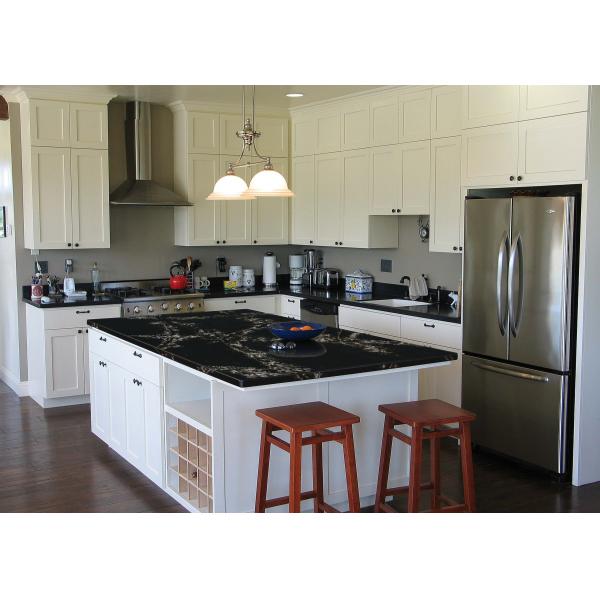 Black And White engineered stone countertops Composite Stone Kitchen Worktops