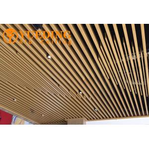 Interior Ceiling Structural Aluminium Square Tubes Baffle Ceiling Customized