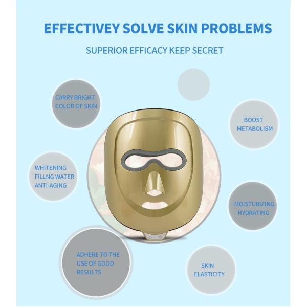 Face Mask 3 Colors LED Light Therapy Machine Skin Rejuvenation Acne Removal