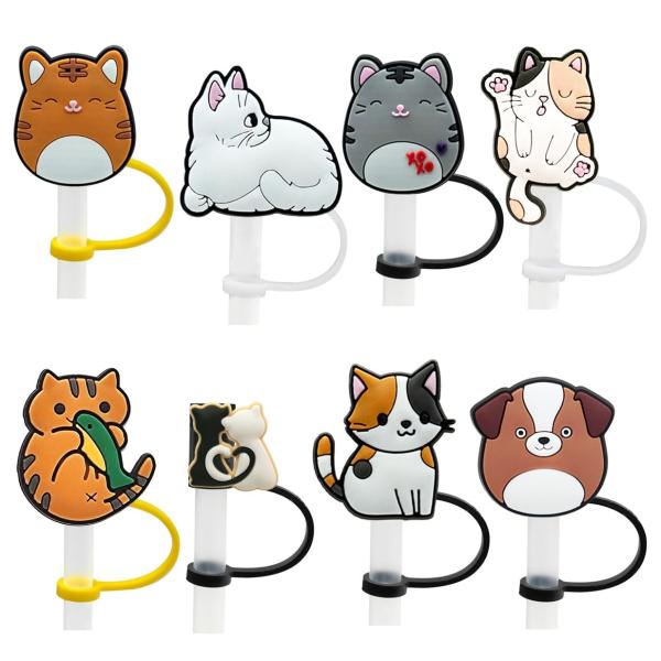 Straw Cover Cap For Stanley Cup Silicone Straw Topper Compatible With 30&40 Oz Tumbler 10mm 0.4in Silicone Straw Covers