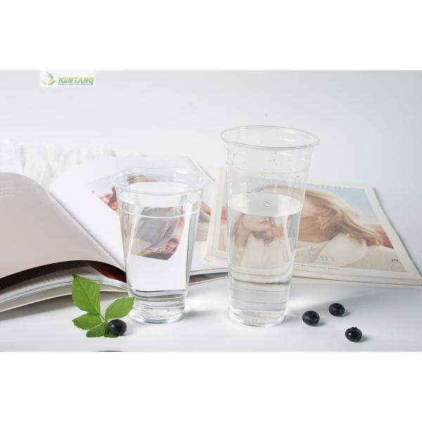 24 Ounce Clear Compostable PLA Cups 90mm With Flat Lids For Cold Drink Bubble Boba Tea Water Juice