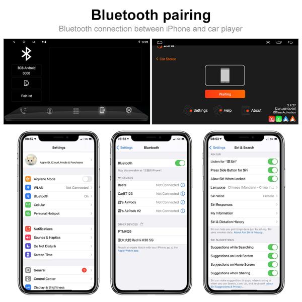 Universal 10.1 Inch Android 12 Car Radio with IPS Touch Screen and AHD 1080P Camera