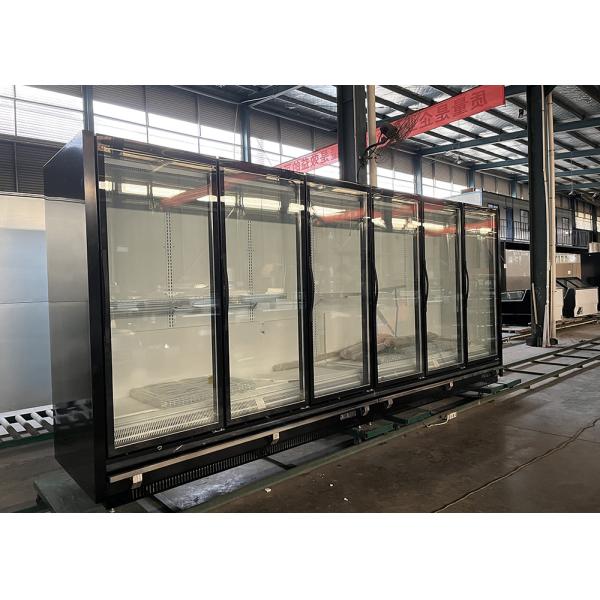 Deluxe 6 Swinging Full Length Glass Door Refrigerated Merchandiser Remote