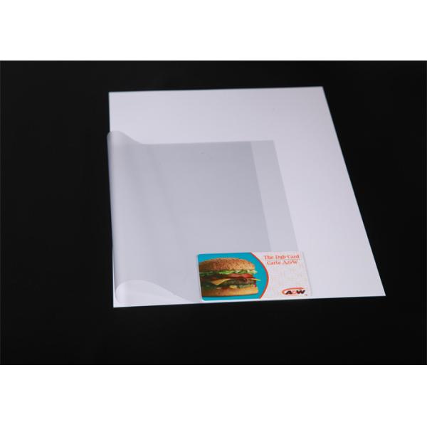 White Printed PVC Card Lamination Sheet High Tensile Strength For Plastic Cards