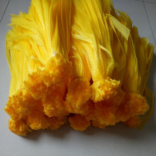 LDPE Yellow Woven Plastic Mesh Sleeving Bags Packaging